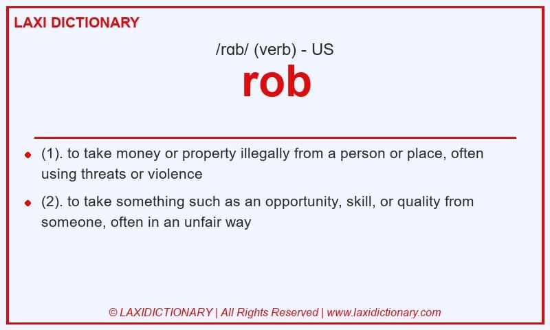 Definition rob in American English
