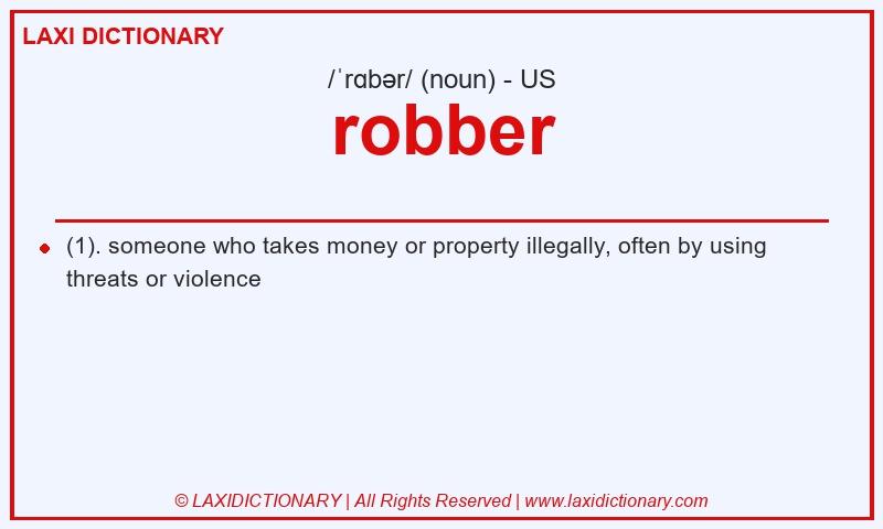 Definition robber in American English