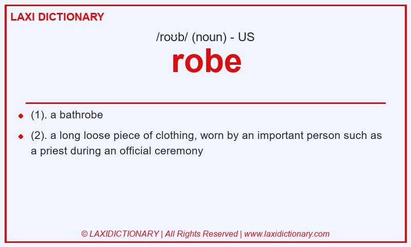Definition robe in American English
