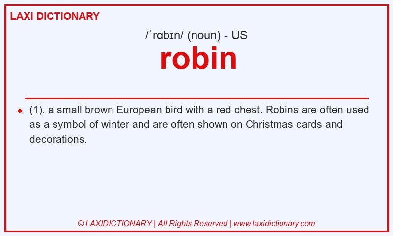 Definition robin in American English