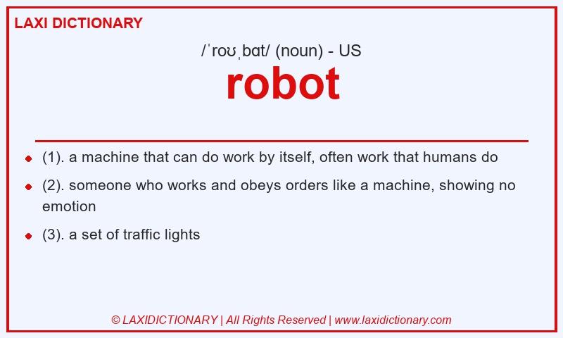 Definition robot in American English
