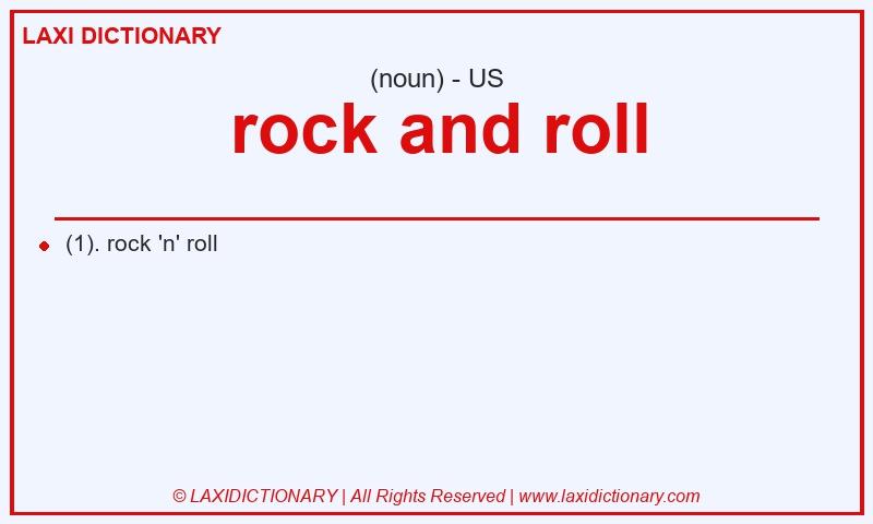 Definition rock and roll in American English