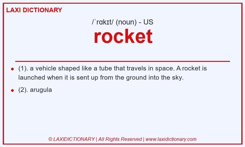 Definition rocket in American English