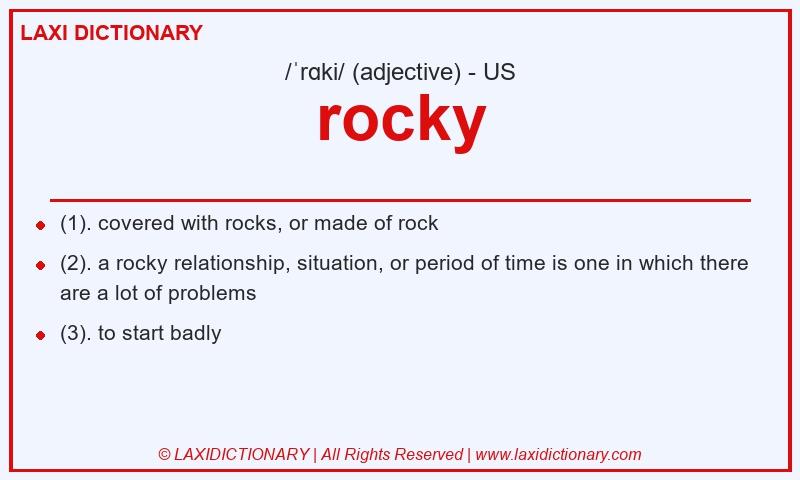 Definition rocky in American English