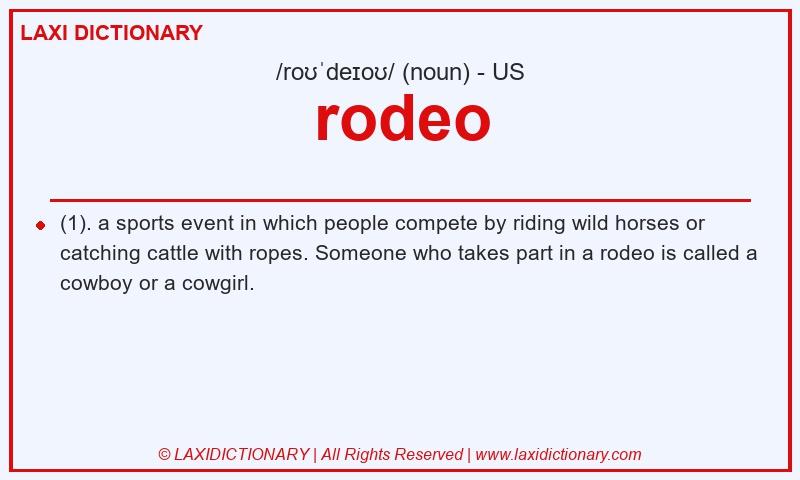 Definition rodeo in American English