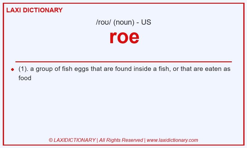 Definition roe in American English