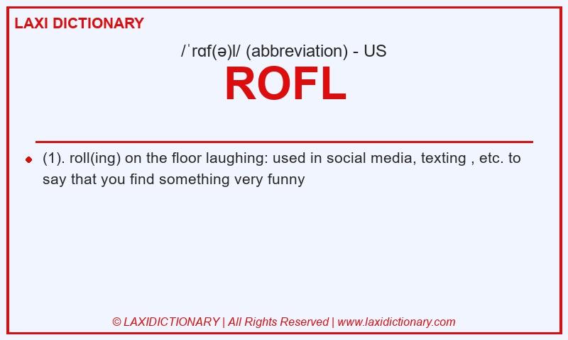 Definition ROFL in American English