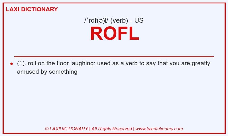Definition ROFL in American English