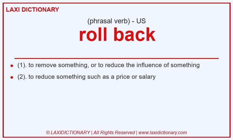Definition roll back in American English