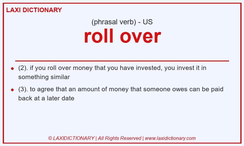 Definition roll over in American English