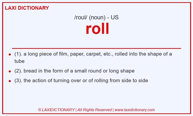 Definition roll in American English