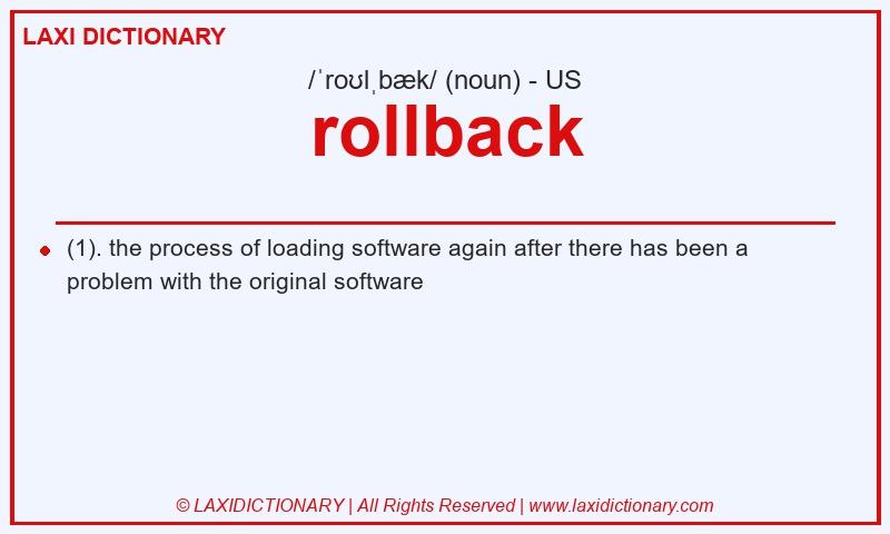 Definition rollback in American English