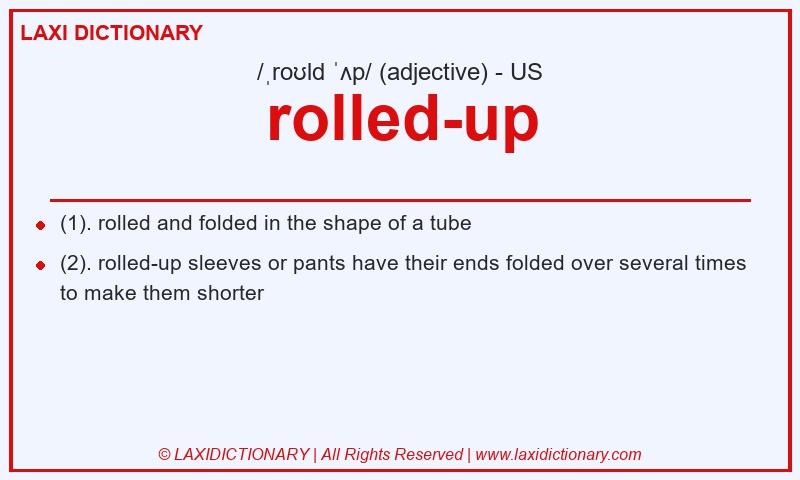 Definition rolled-up in American English