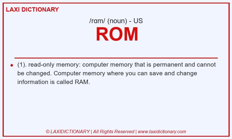 Definition ROM in American English