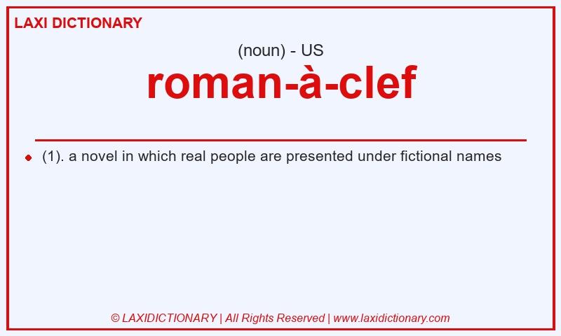 Definition roman-à-clef in American English