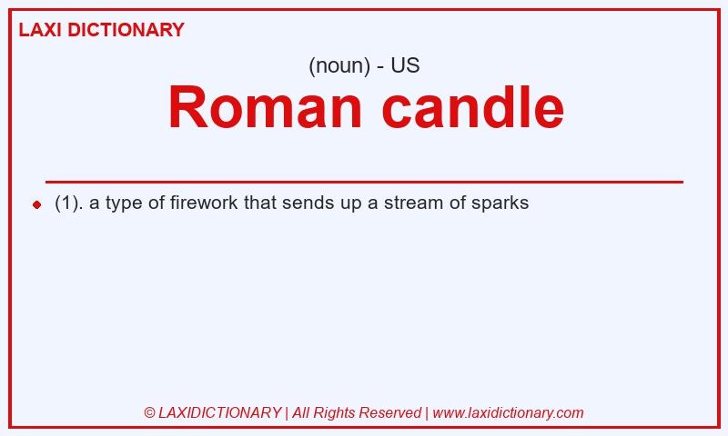 Definition Roman candle in American English
