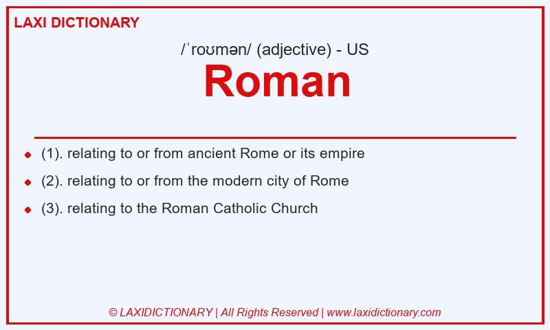 Definition Roman in American English
