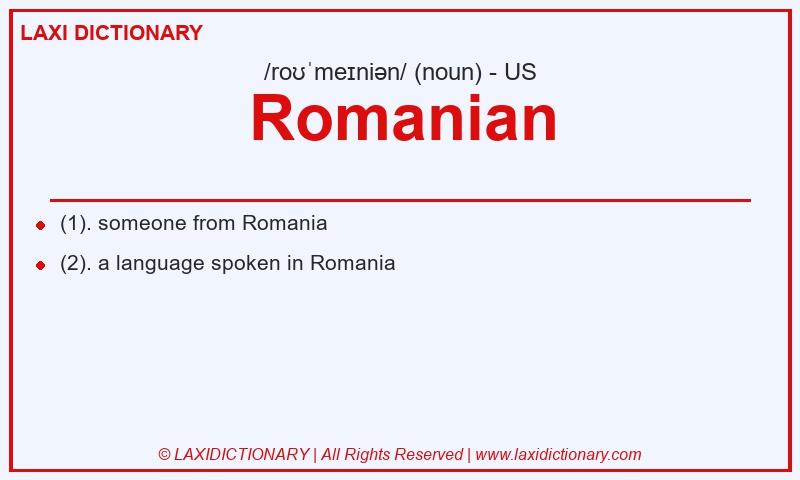 Definition Romanian in American English