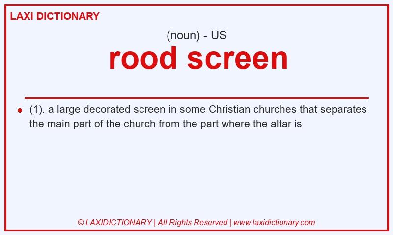 Definition rood screen in American English