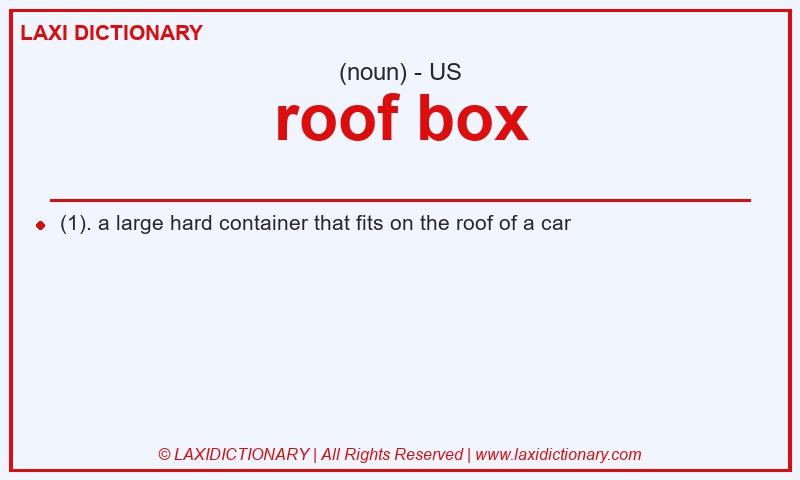 Definition roof box in American English