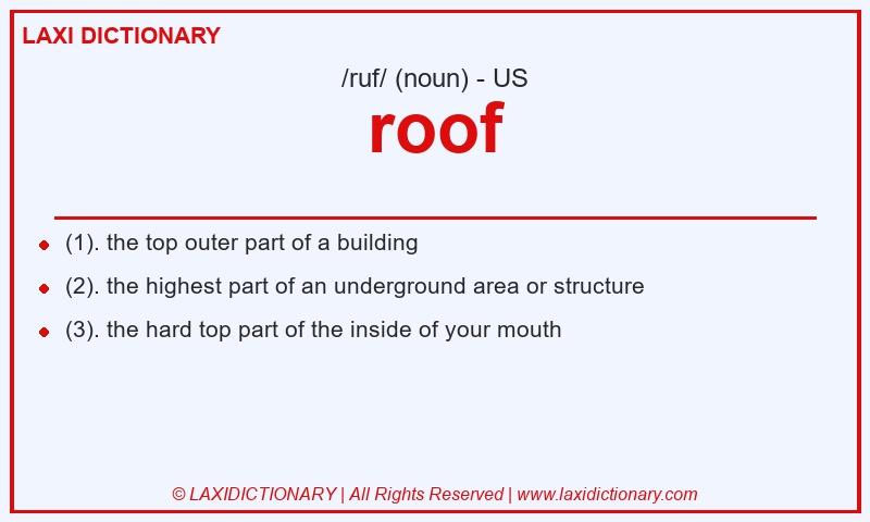 Definition roof in American English