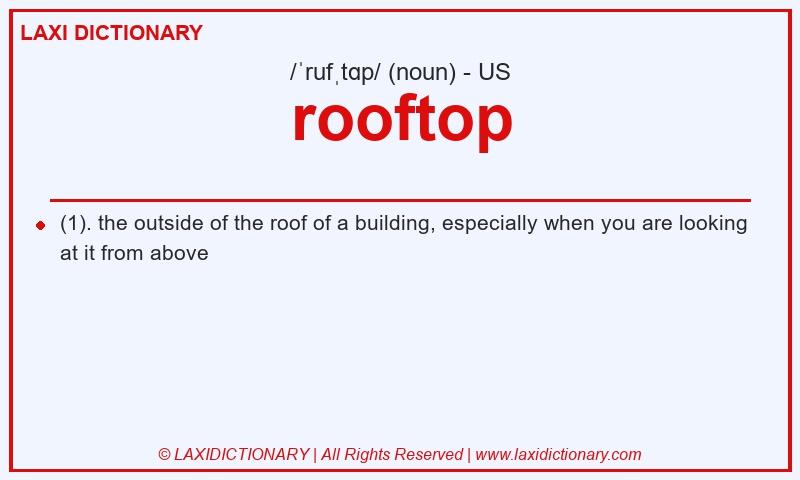 Definition rooftop in American English