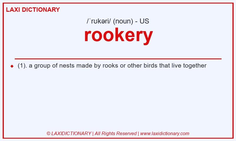 Definition rookery in American English