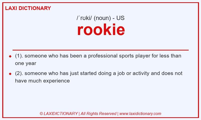 Definition rookie in American English
