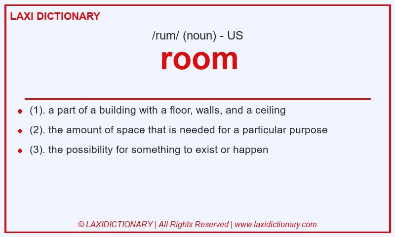 Definition room in American English