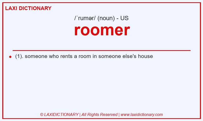 Definition roomer in American English