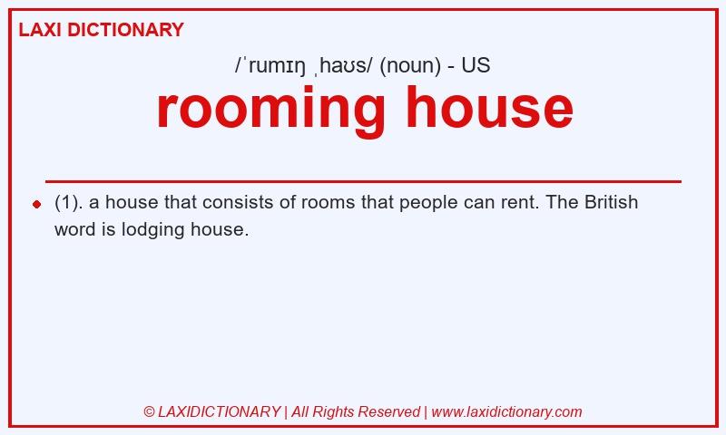 Definition rooming house in American English
