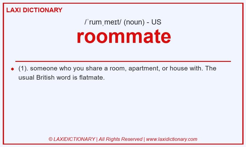 Definition roommate in American English