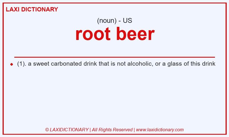 Definition root beer in American English