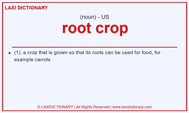 Definition root crop in American English