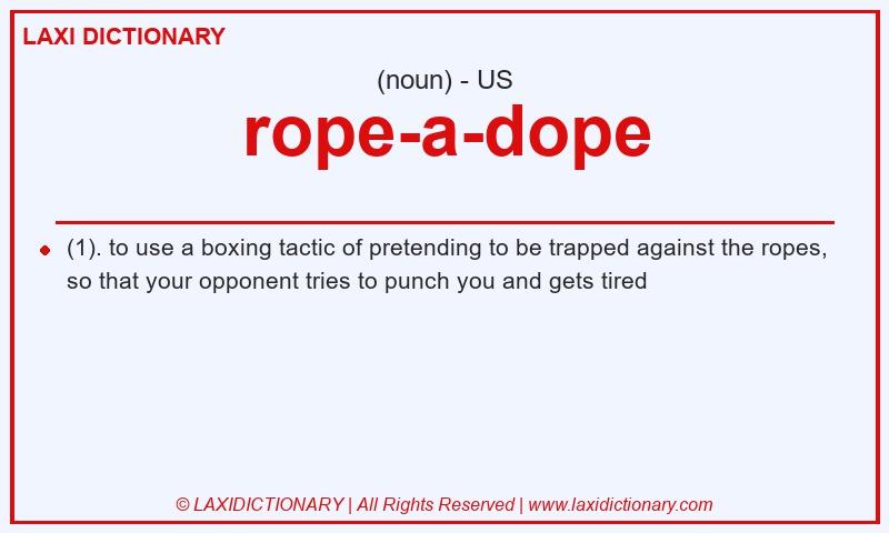 Definition rope-a-dope in American English