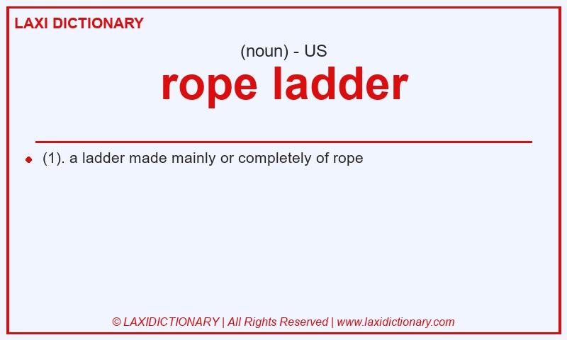 Definition rope ladder in American English