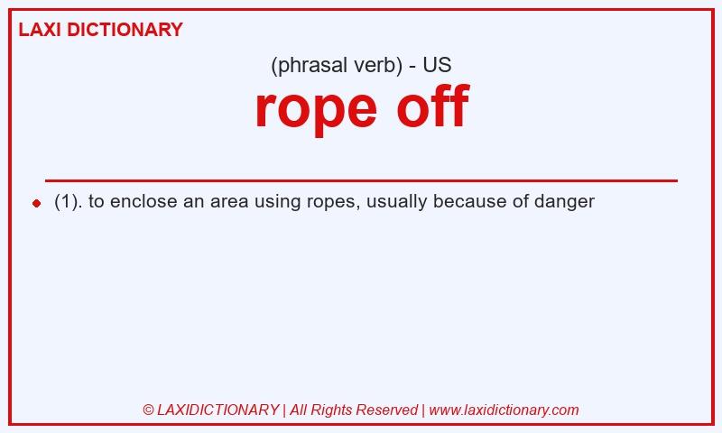 Definition rope off in American English