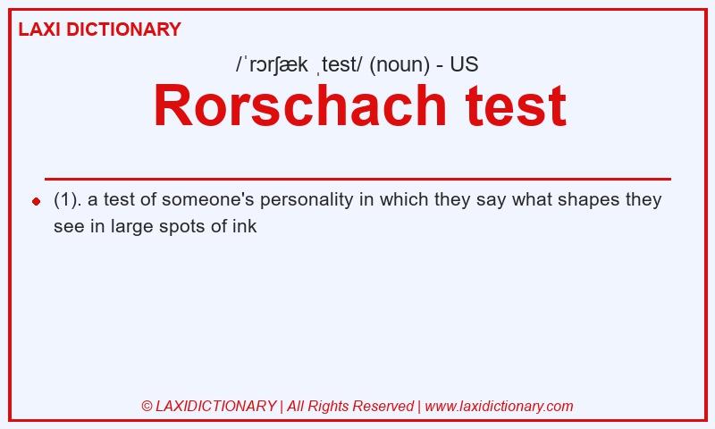 Definition Rorschach test in American English