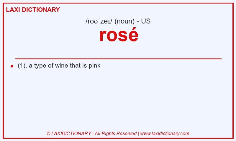Definition rosé in American English