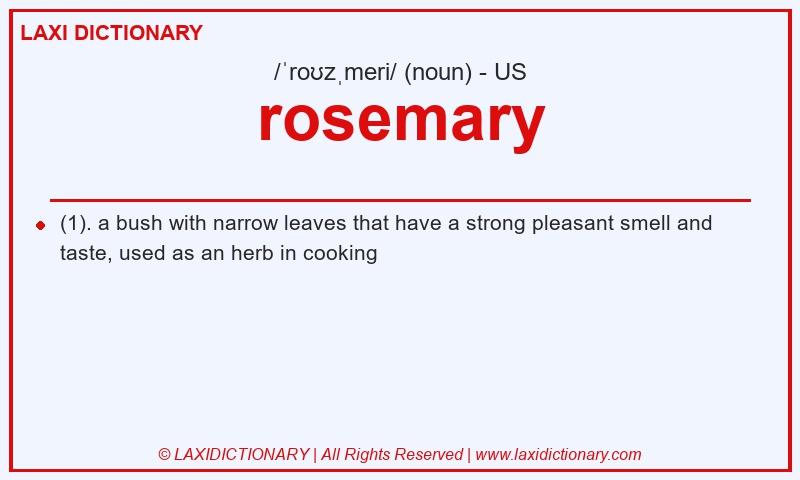 Definition rosemary in American English