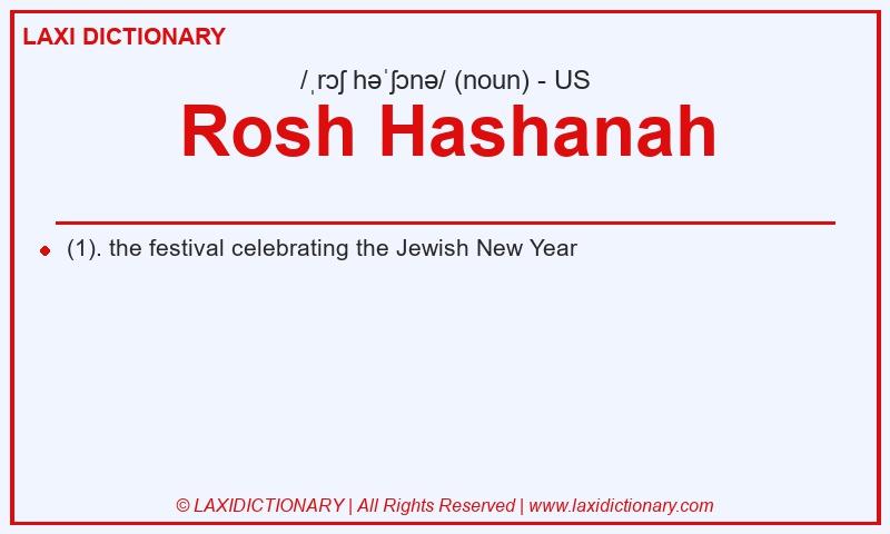 Definition Rosh Hashanah in American English