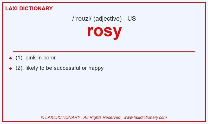 Definition rosy in American English