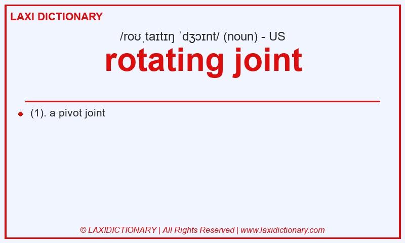 Definition rotating joint in American English