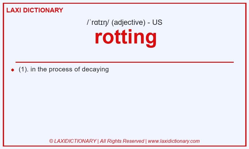 Definition rotting in American English