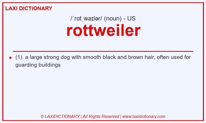Definition rottweiler in American English