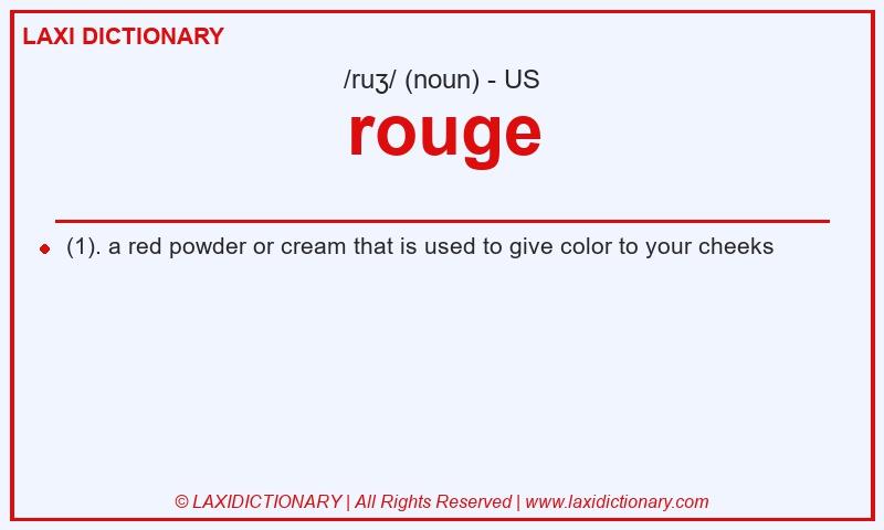 Definition rouge in American English