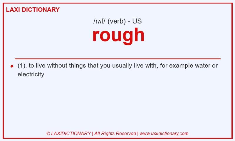 Definition rough in American English