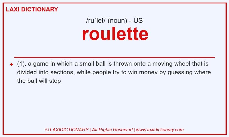 Definition roulette in American English