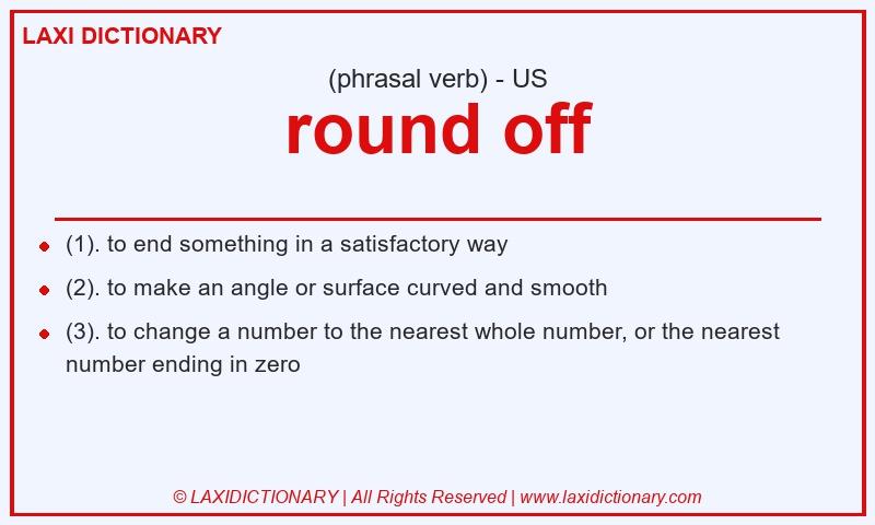 Definition round off in American English