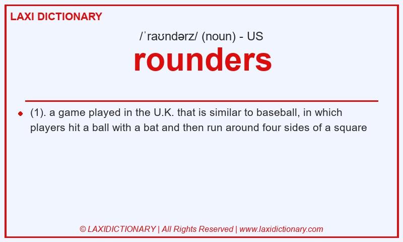Definition rounders in American English